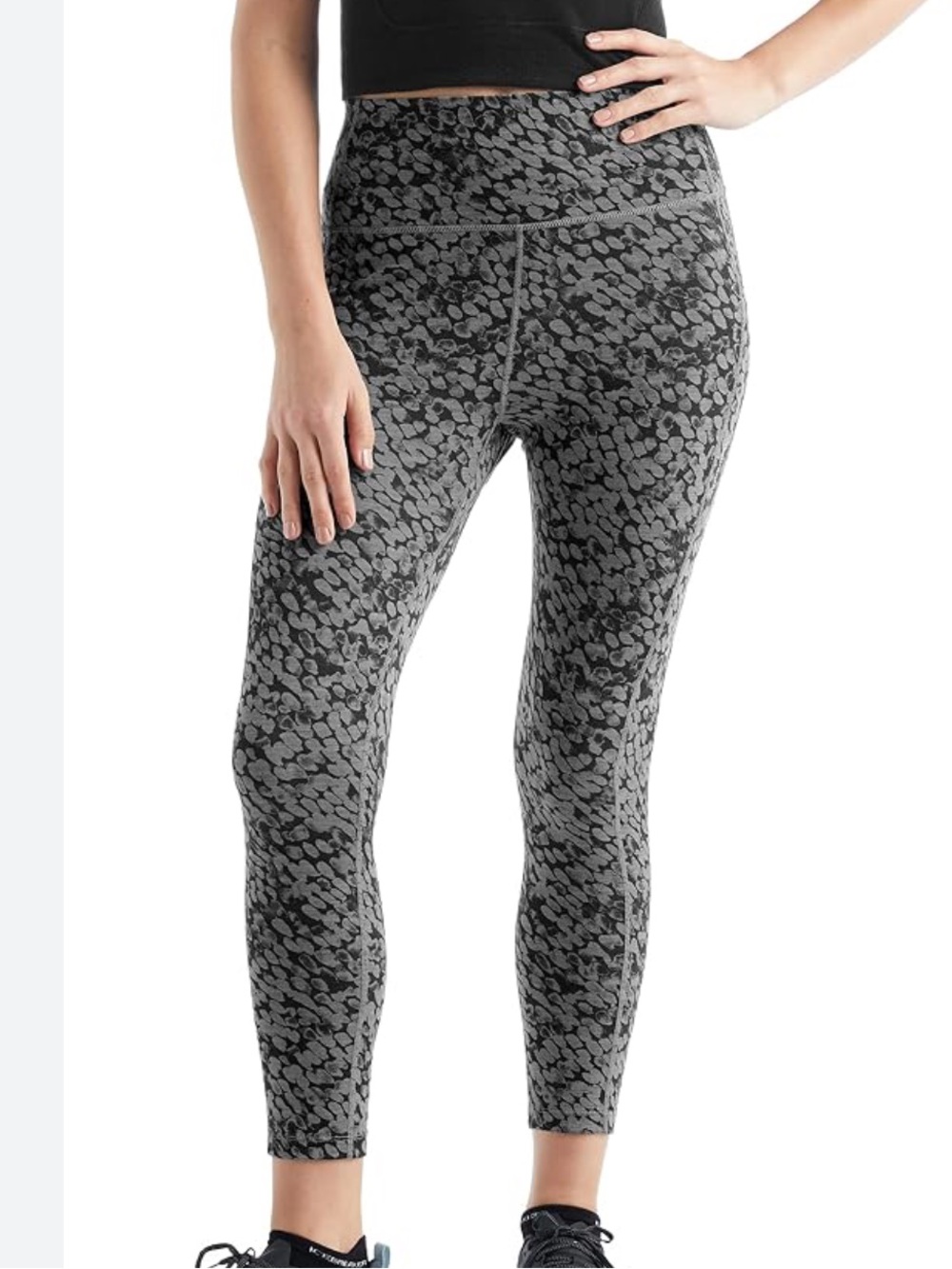 Icebreaker Fastray gray base layer merino wool leggings thermal ladies L NWOT